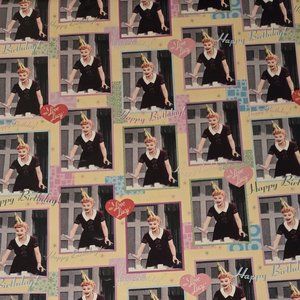 I LOVE LUCY HAPPY BIRTHDAY WRAPPING PAPER- 4 Rolls